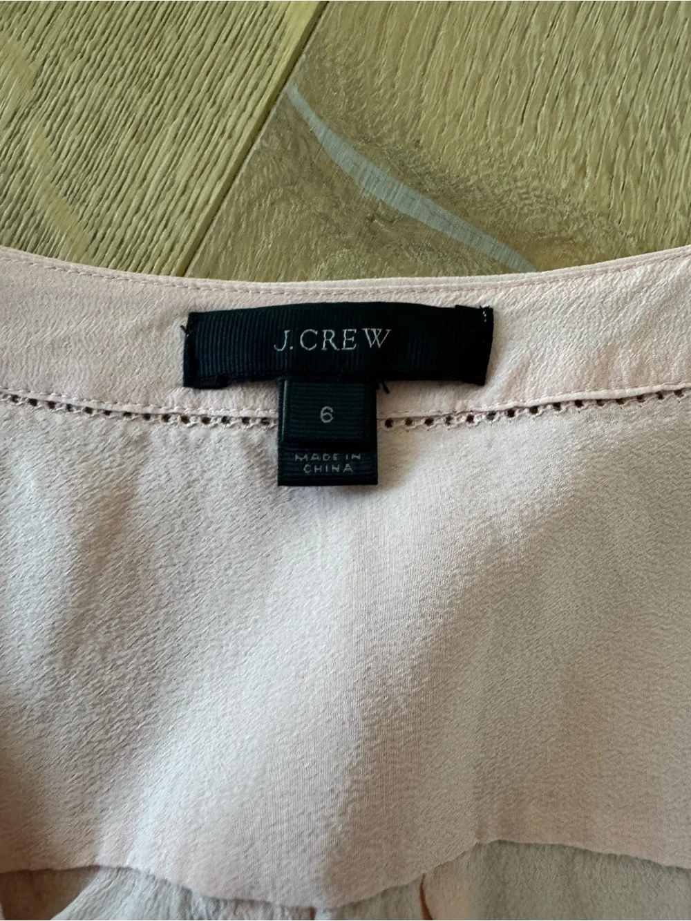 J. Crew 100% Silk V-neck Blouse Dusty Petal Size 6